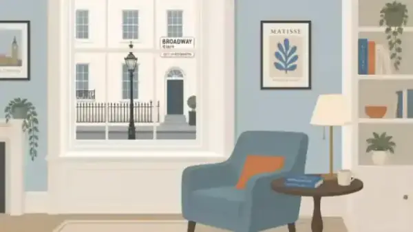 A quiet Georgian townhouse interior in Westminster.